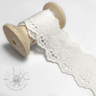 Čipka Heart white