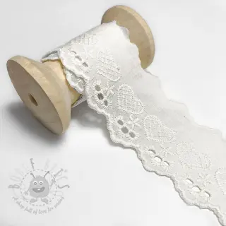 Čipka Heart white