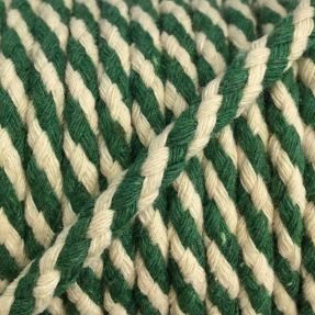 Bombažna vrvica 5 mm green ecru