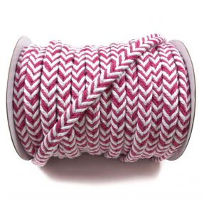Pamučna upletena vrpca pletena fuchsia