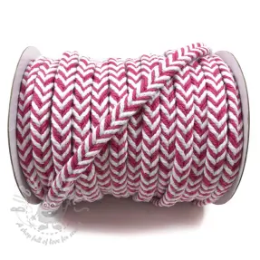 Pamučna upletena vrpca pletena fuchsia