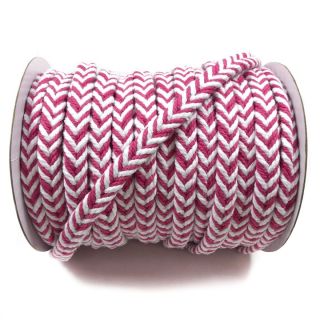 Pamučna upletena vrpca pletena fuchsia