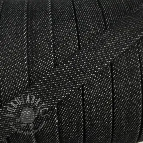 Pamučna vrpca ravna 15 mm Denim black