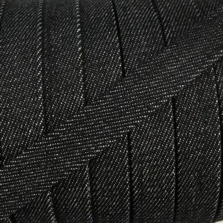 Pamučna vrpca plosnata 15 mm Denim black
