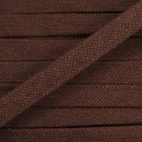 Bavlnená šnúra plochá 15 mm choco