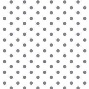 Bombažna tkanina Dots white/grey