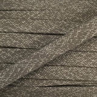 Bavlnená šnúra plochá 15 mm melange sand