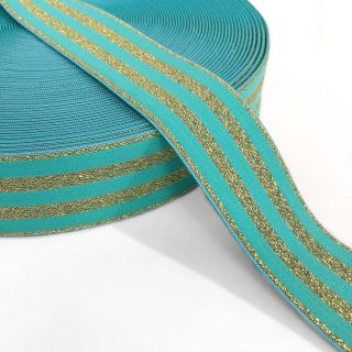Guma glatka 4 cm LUREX GOLD mint
