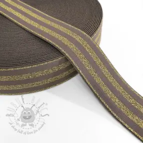 Guma glatka 4 cm LUREX GOLD taupe