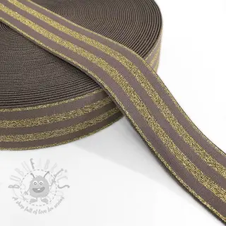 Guma glatka 4 cm LUREX GOLD taupe