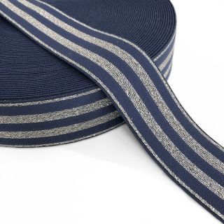 Guma glatka 4 cm LUREX SILVER jeans