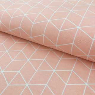 Dekoračná látka Cube pastel pink