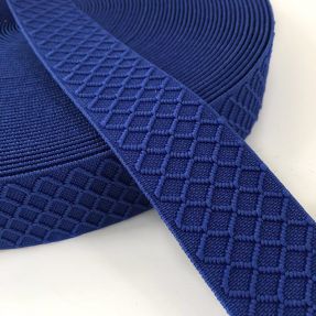 Guma glatka 4 cm Rhombus blue