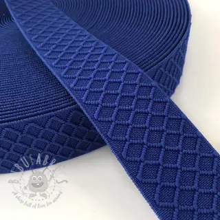 Guma glatka 4 cm Rhombus blue