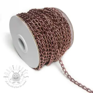 Metalni lanac 5 mm old pink