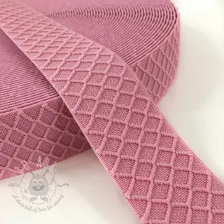 Guma glatka 4 cm Rhombus light pink