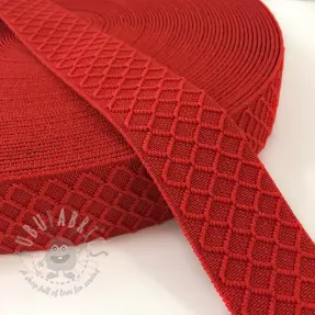 Guma glatka 4 cm Rhombus red