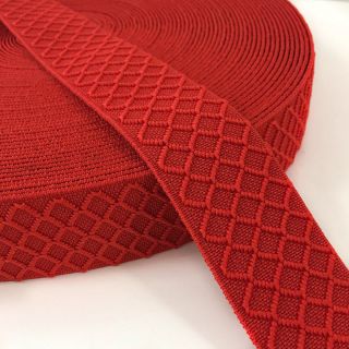 Guma glatka 4 cm Rhombus red