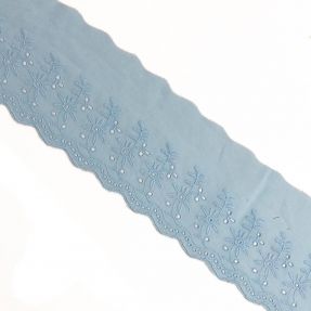 Krajka Double flower light blue