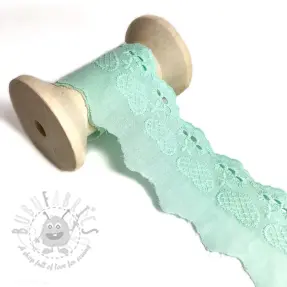 Čipka Heart light mint