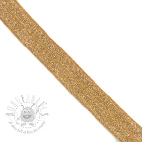 Pasica elastična glitter 20 mm ochre