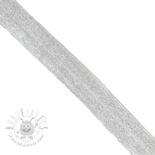 Pasica elastična glitter 20 mm white