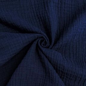 Dvoslojna gaza/muslin navy ORGANIC