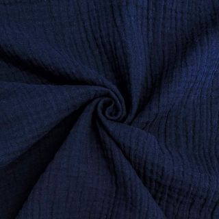 Dvoslojna gaza/muslin navy ORGANIC