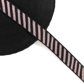 Guma glatka 2,5 cm Diagonal light pink
