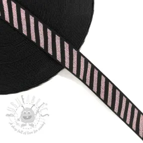 Guma glatka 2,5 cm Diagonal light pink