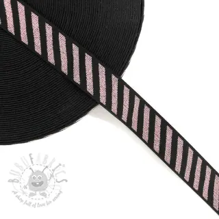 Guma glatka 2,5 cm Diagonal light pink