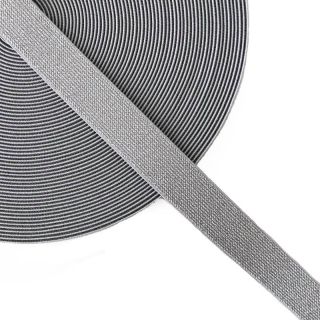 Guma glatka 2,5 cm glitter grey