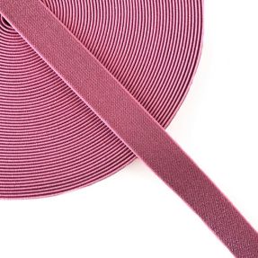 Guma glatka 2,5 cm glitter light pink