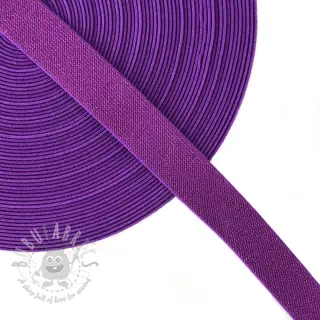 Guma glatka 2,5 cm glitter purple