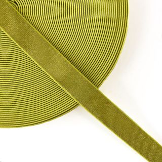 Guma glatka 2,5 cm glitter yellow
