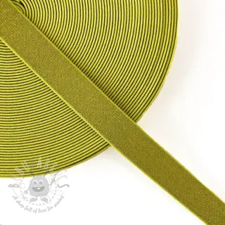 Guma glatka 2,5 cm glitter yellow