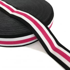 Guma glatka 3 cm Side stripe fuchsia
