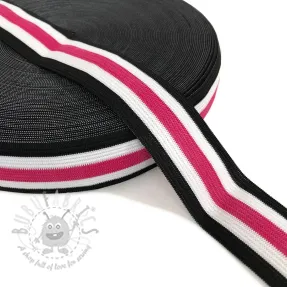 Guma glatka 3 cm Side stripe fuchsia