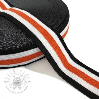 Guma glatka 3 cm Side stripe orange