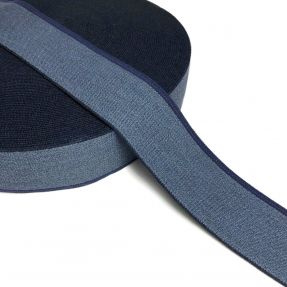 Guma glatka 4 cm JEANS BLUE STRIPE blue