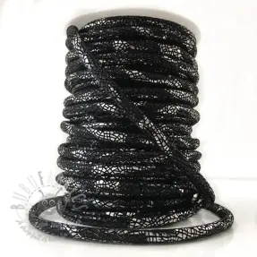 Semiš uzica Glitter black