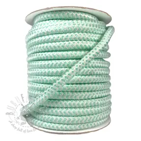 Poliesterska pletena vrpca ZIG ZAG light mint