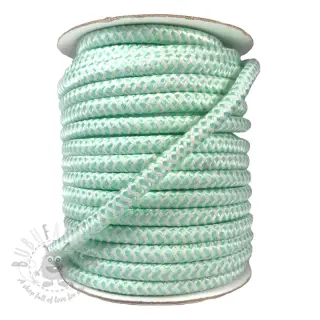 Poliesterska pletena vrpca ZIG ZAG light mint
