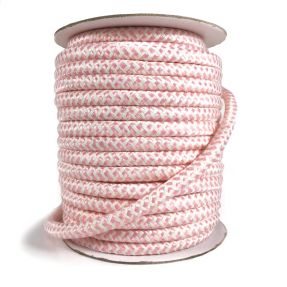Poliesterska pletena vrpca ZIG ZAG light rose