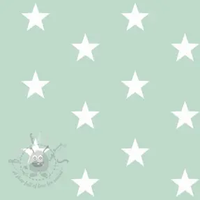 Pamučna tkanina Stars mint