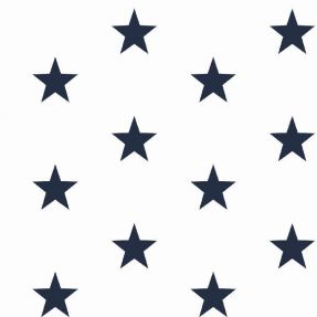 Pamučna tkanina Stars white/navy