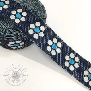 Traka Jeans cvijeće turqoise