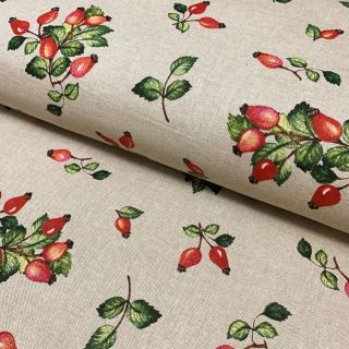Dekorativna tkanina Linenlook Rosehip fresh garden