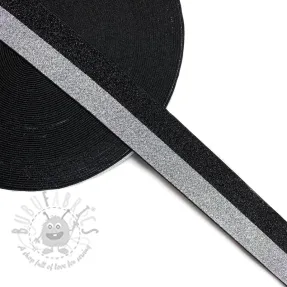 Elastika 4 cm Lurex DOU black silver