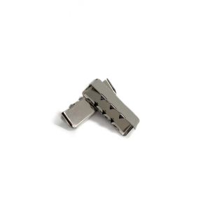 Metalni završetak trake 25 mm silver